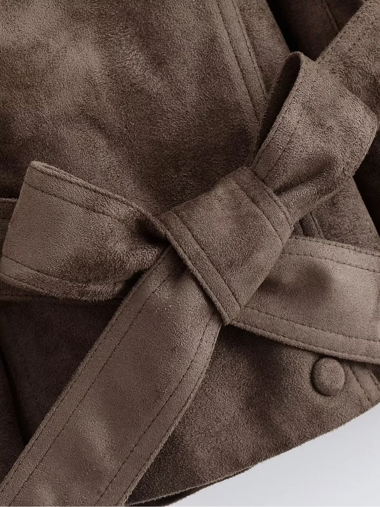 The Tie-Waist Cruelty-Free Suede Jacket