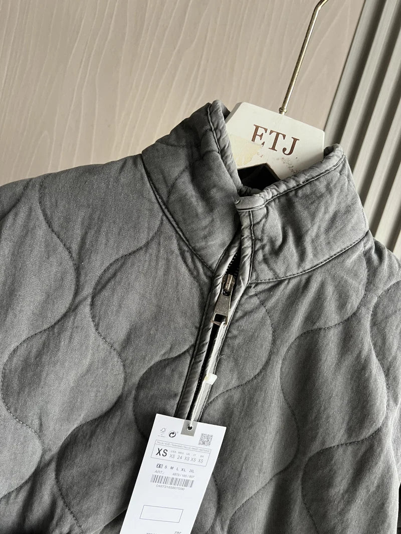 The Quilted High-Collar Jacket