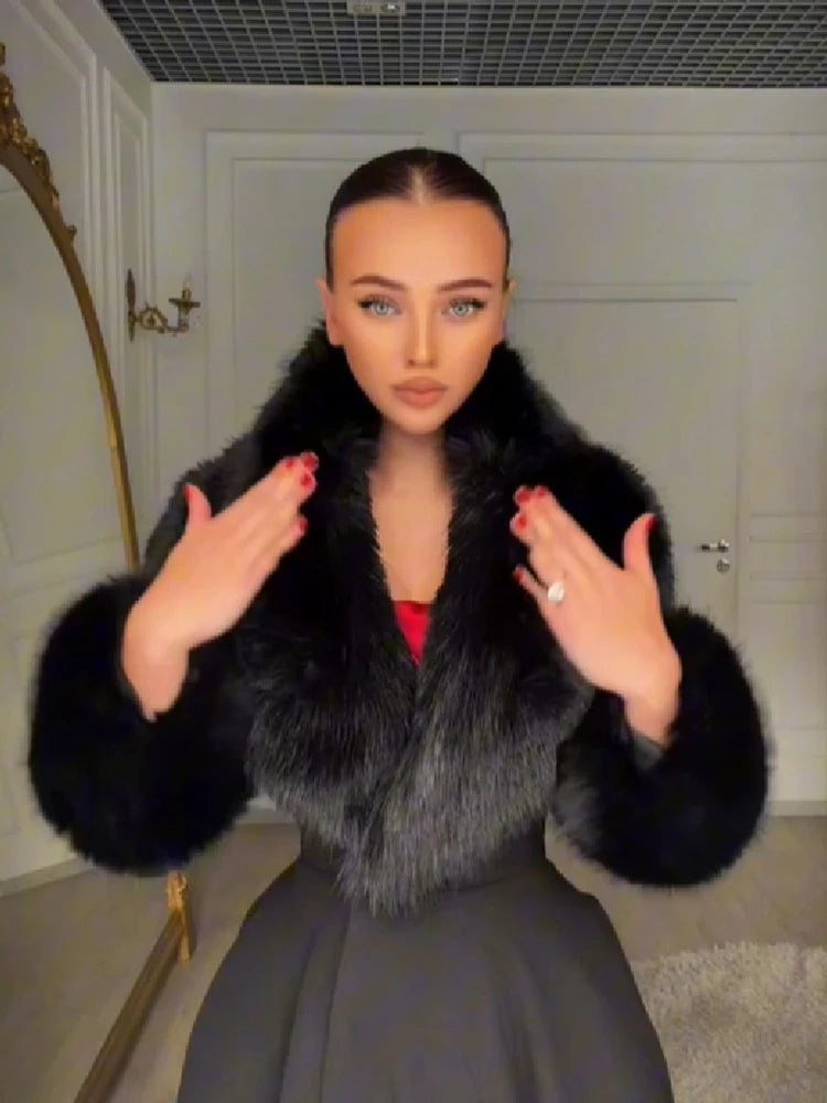 The Cruelty-Free Fur Collar A-Line Maxi Coat