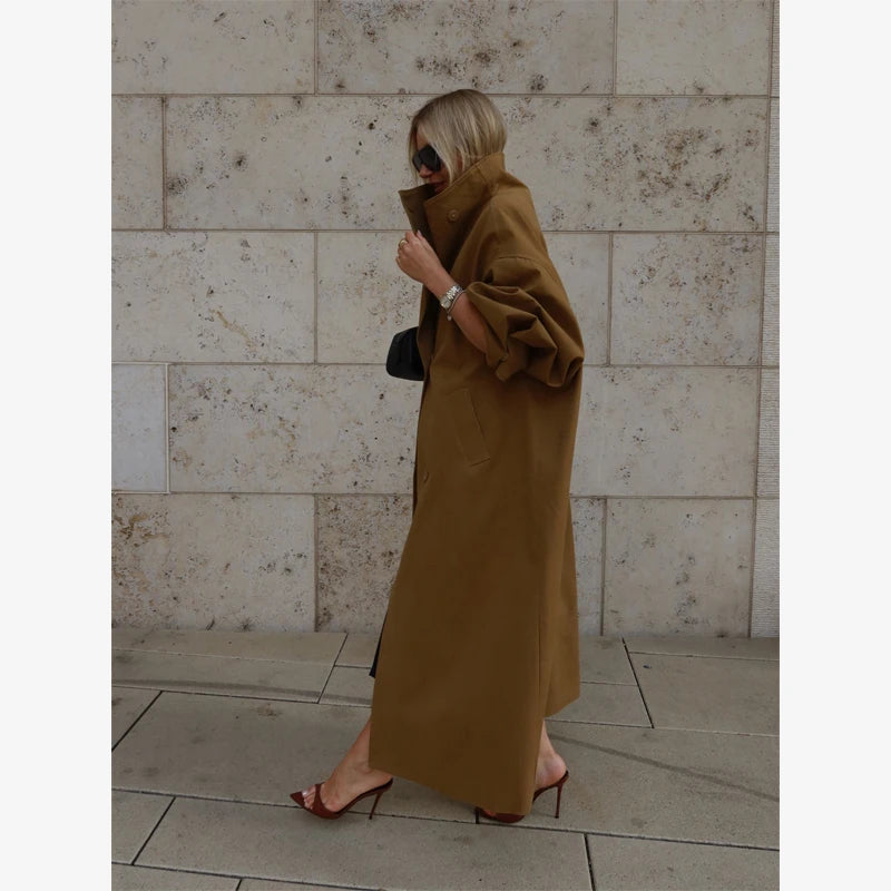 The Oversized Stand-Collar Trench