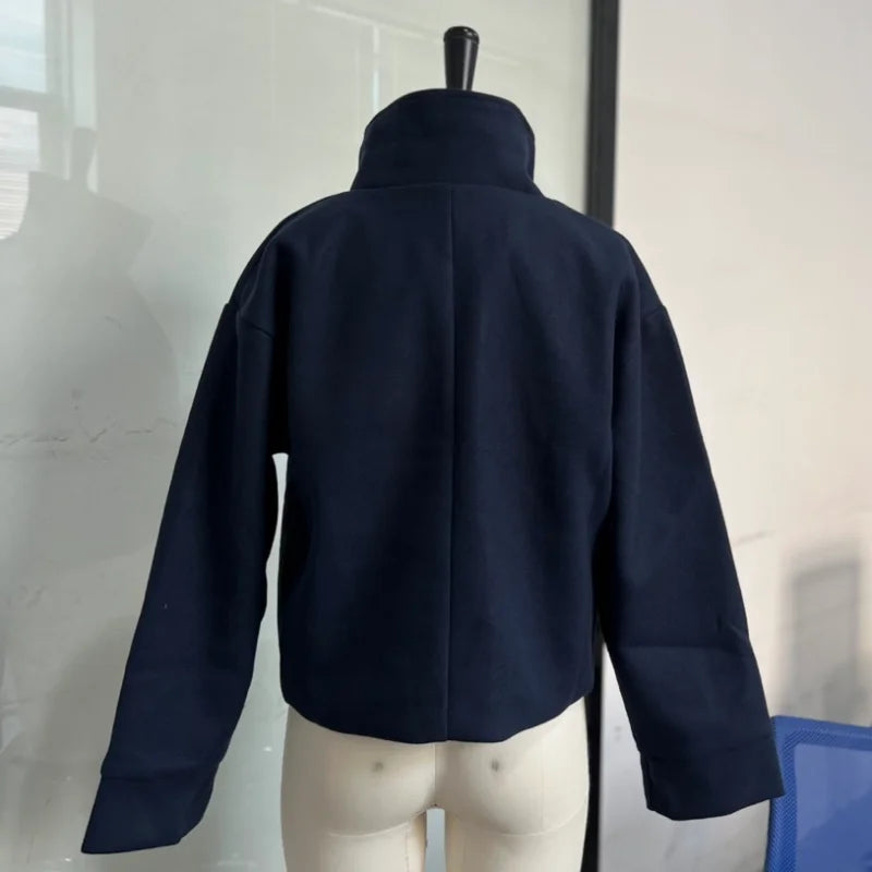 The Stand-Collar Boxy Jacket