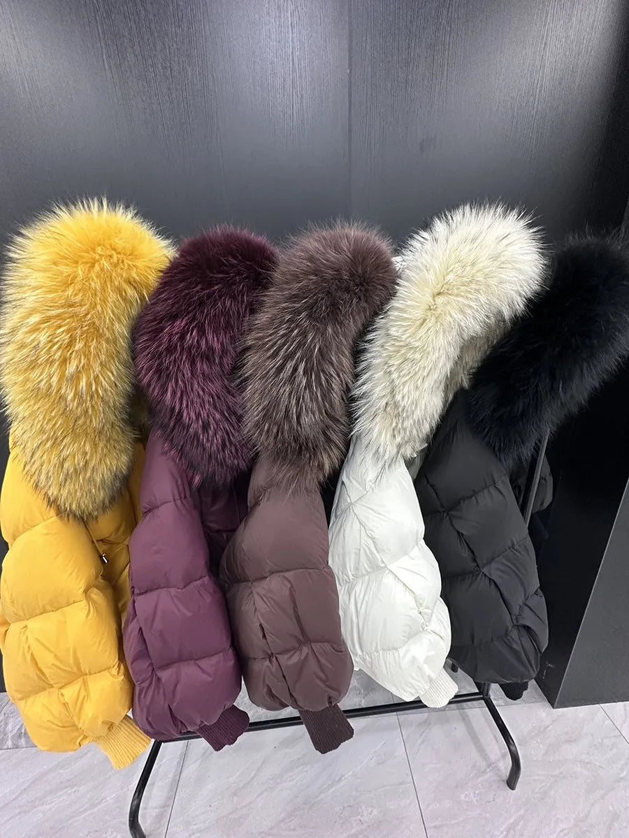 The Down Puffer with Natural Fur Collar