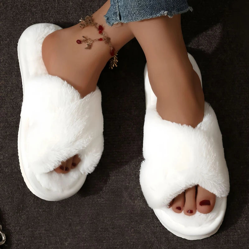 The Crossover Faux-Fur Slide