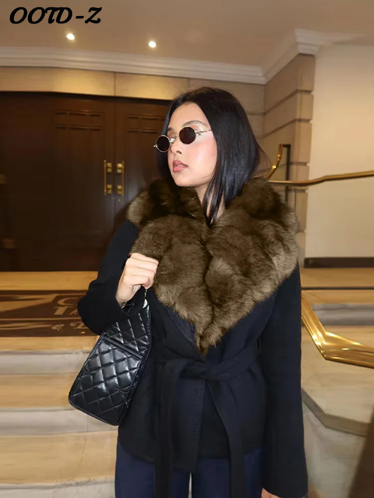 The Lace-Up Shawl-Collar Coat
