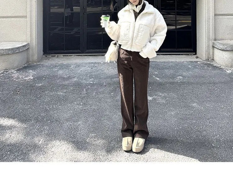 The Cropped Sherpa Zip Jacket