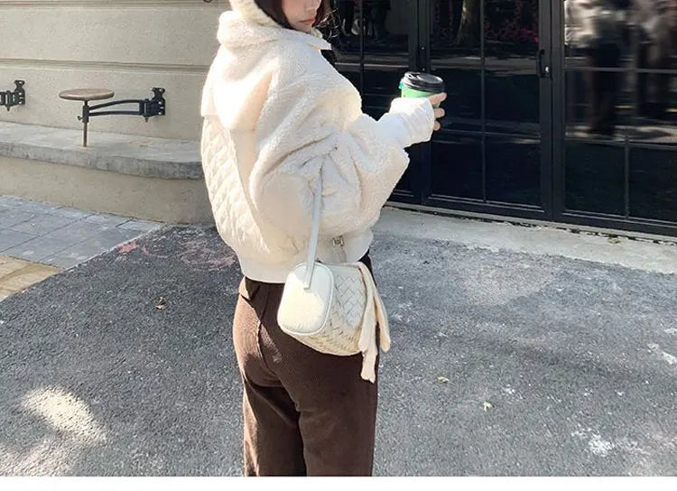 The Cropped Sherpa Zip Jacket