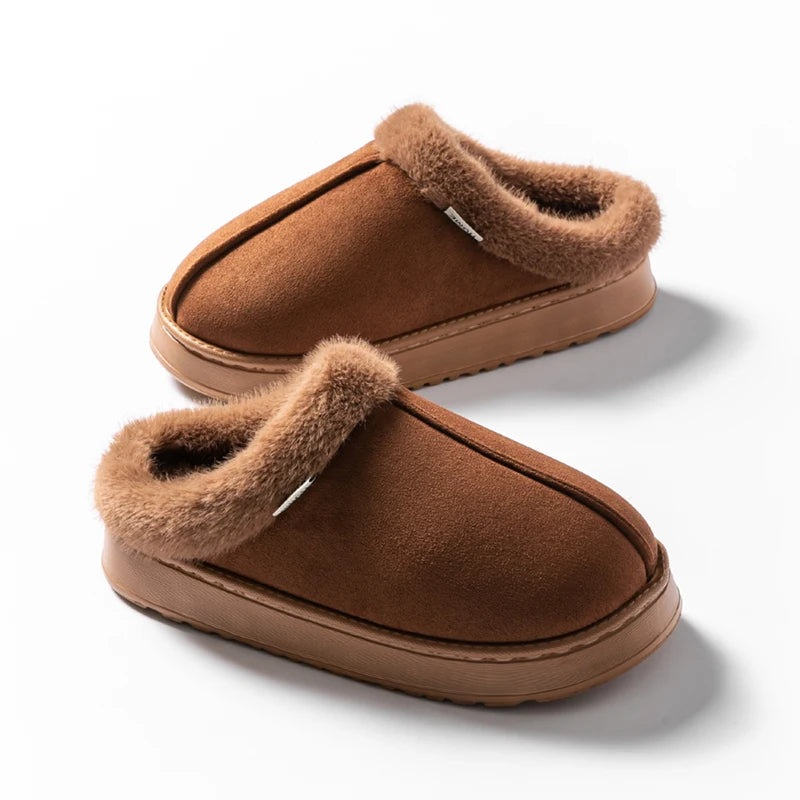 The Faux-Suede Platform Slipper