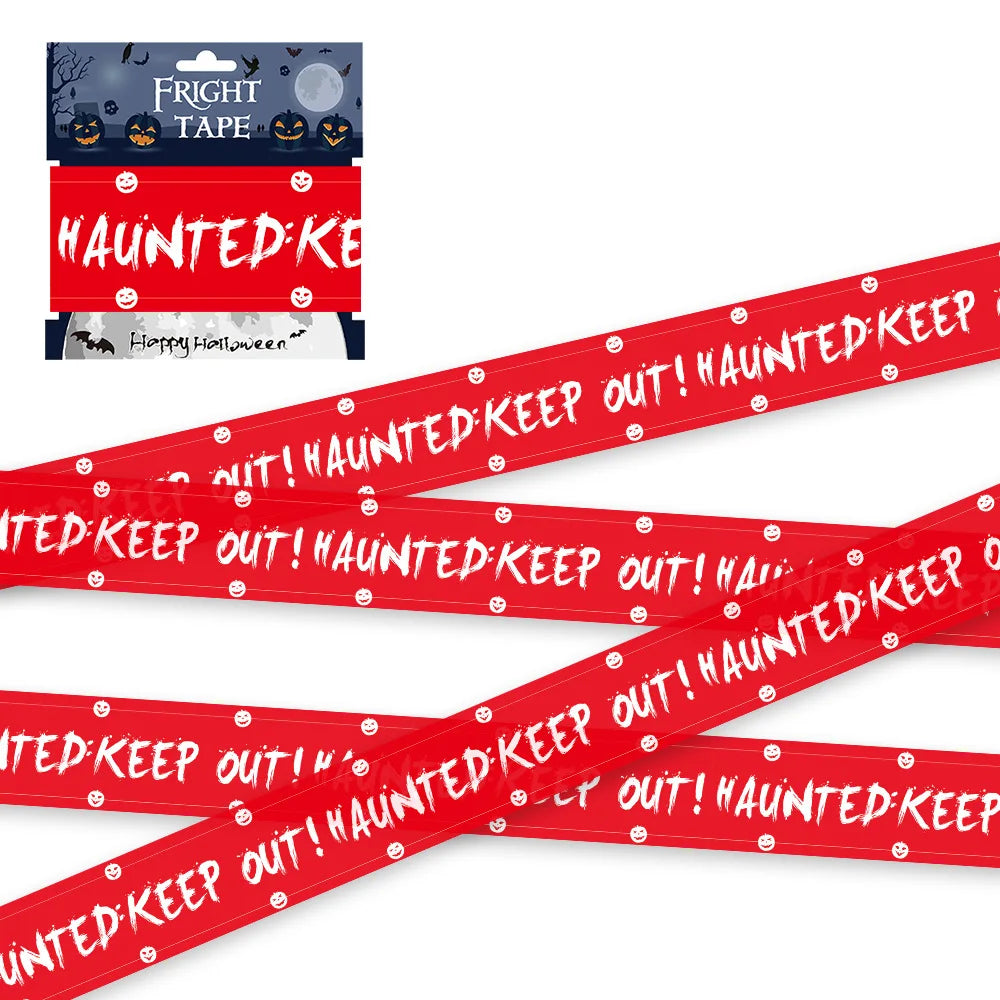 Skull Warning Tape Halloween Decoration