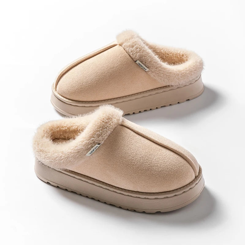 The Faux-Suede Platform Slipper