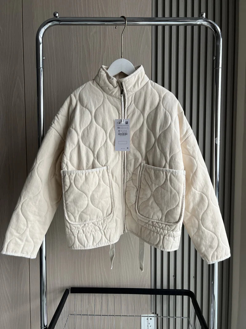 The Quilted High-Collar Jacket