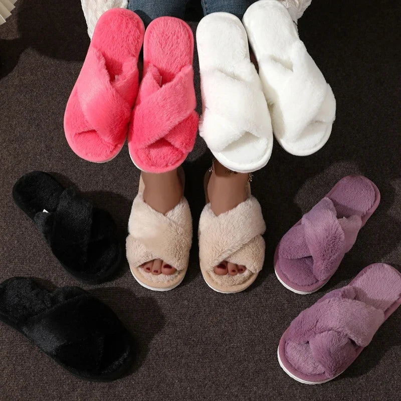 The Crossover Faux-Fur Slide