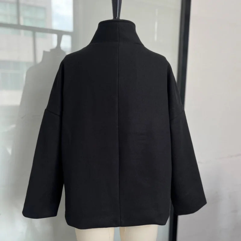 The Stand-Collar Boxy Jacket