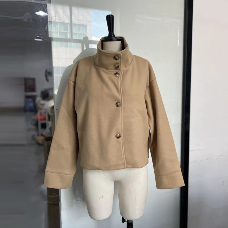 The Stand-Collar Boxy Jacket