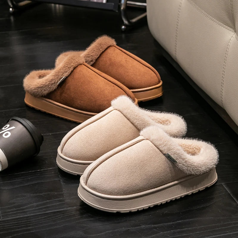 The Faux-Suede Platform Slipper