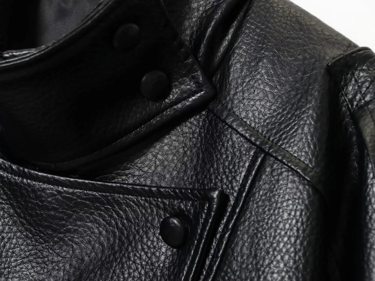 The Oversized Cruelty-Free Leather Jacket