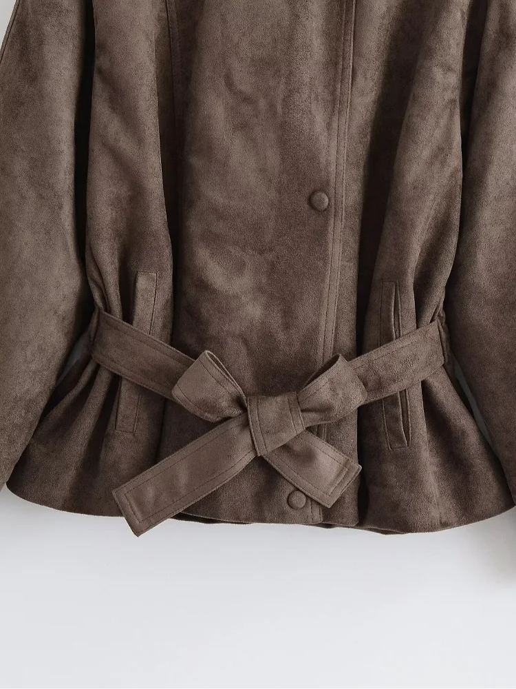 The Tie-Waist Cruelty-Free Suede Jacket