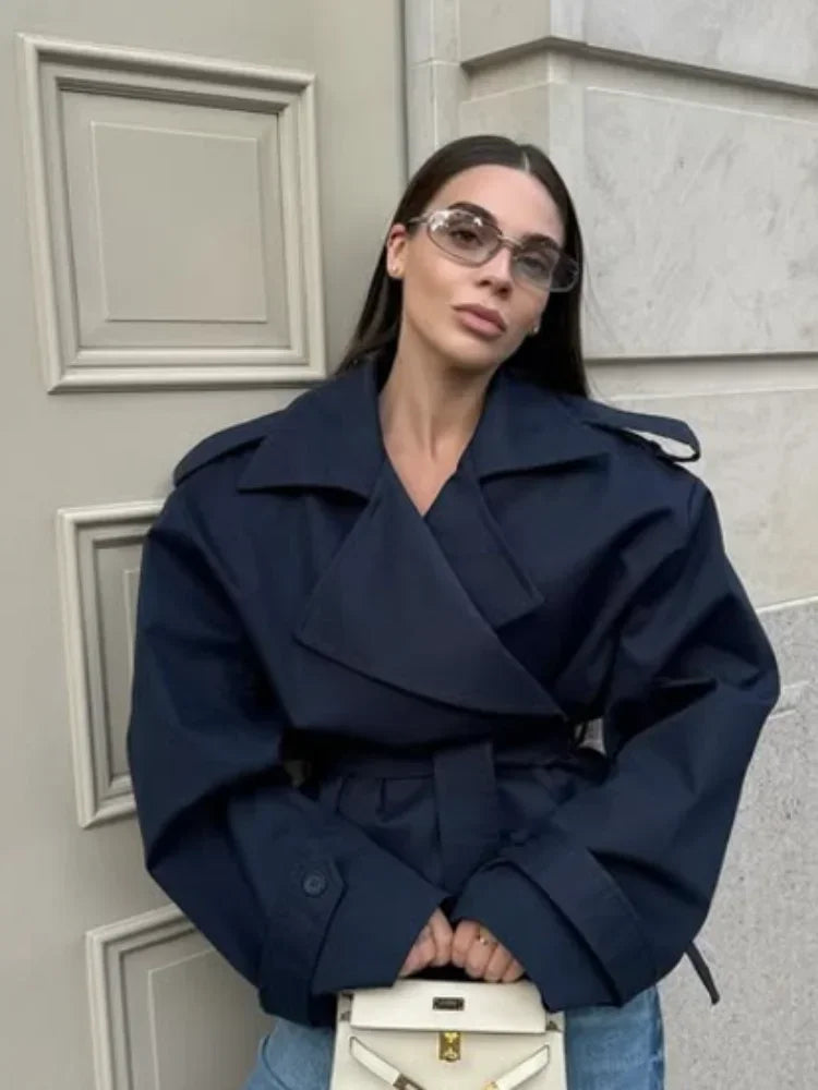 The V-Neck Belted Trench