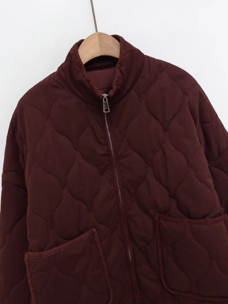 The Quilted High-Collar Jacket