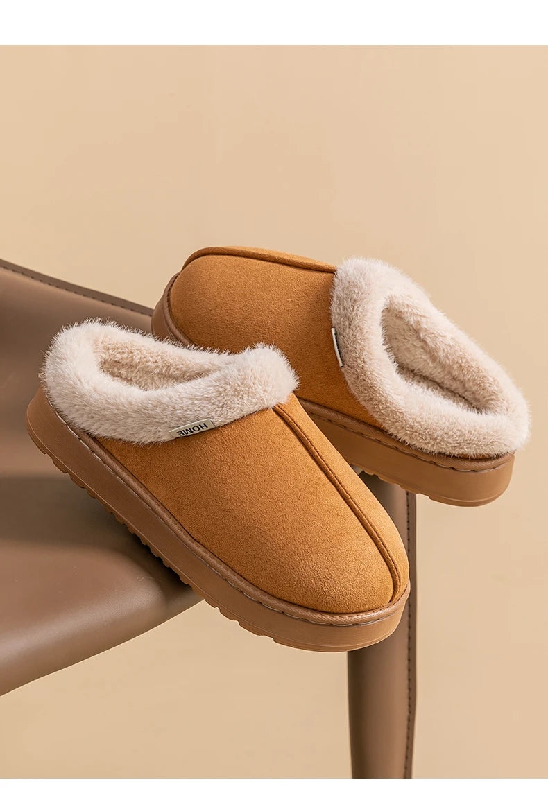 The Faux-Suede Platform Slipper