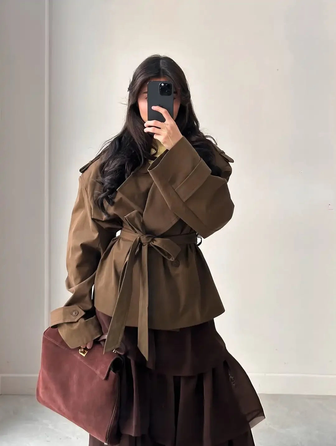 The Cropped Wrap Trench