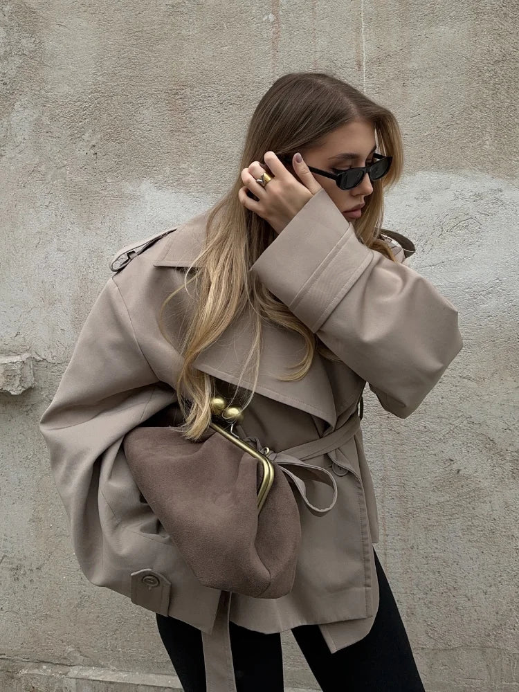 The V-Neck Belted Trench