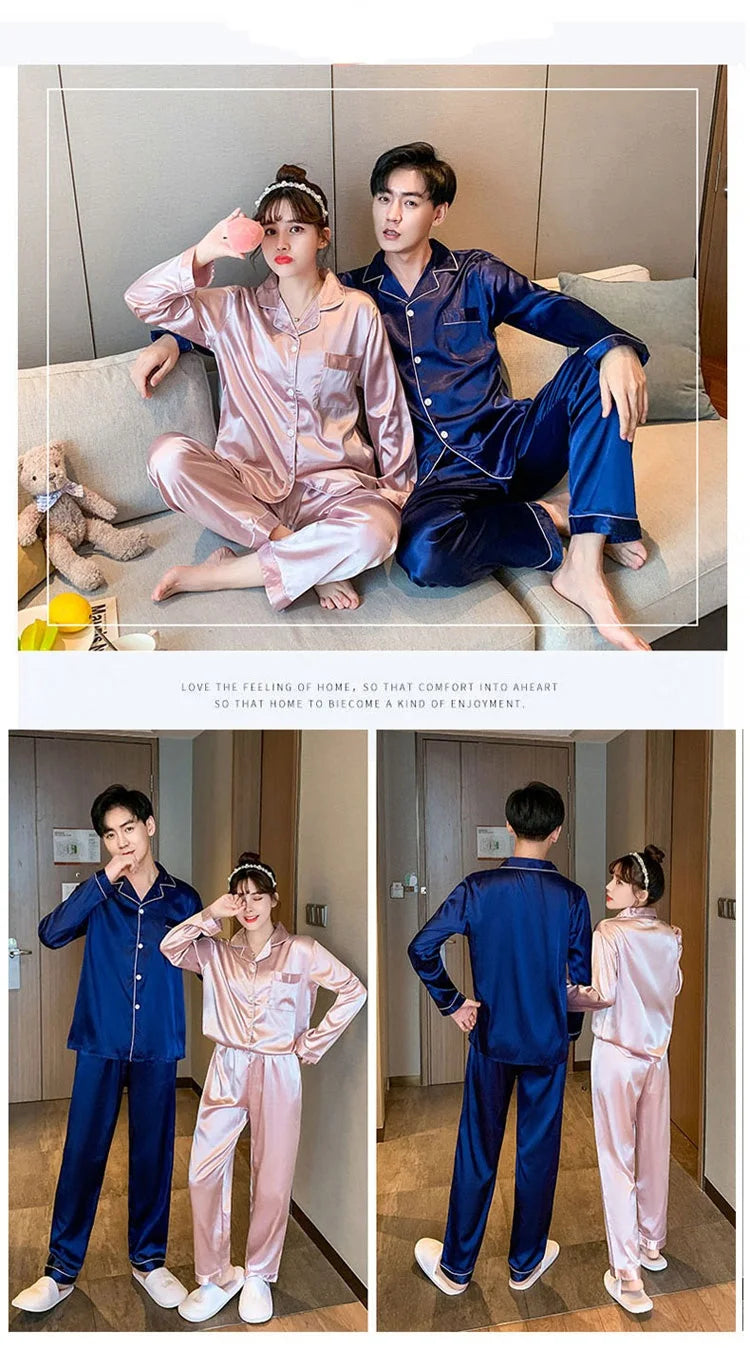 The Classic Satin Button-Down Pajamas