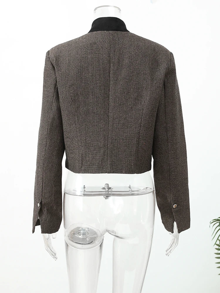 The Contrast-Trim Tweed Blazer