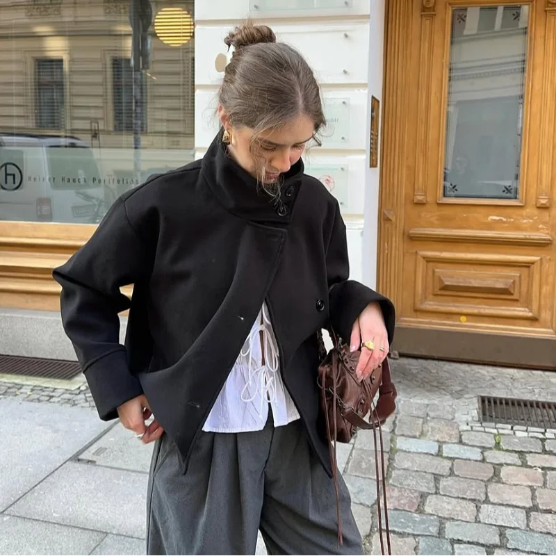 The High-Neck Asymmetric Coat