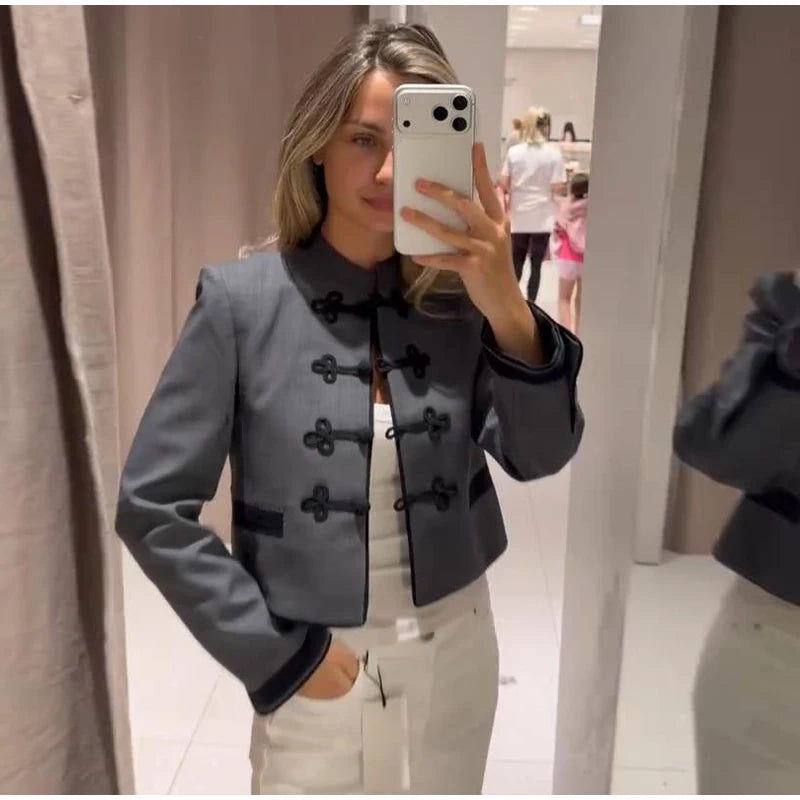 The Frog-Button Mandarin Jacket