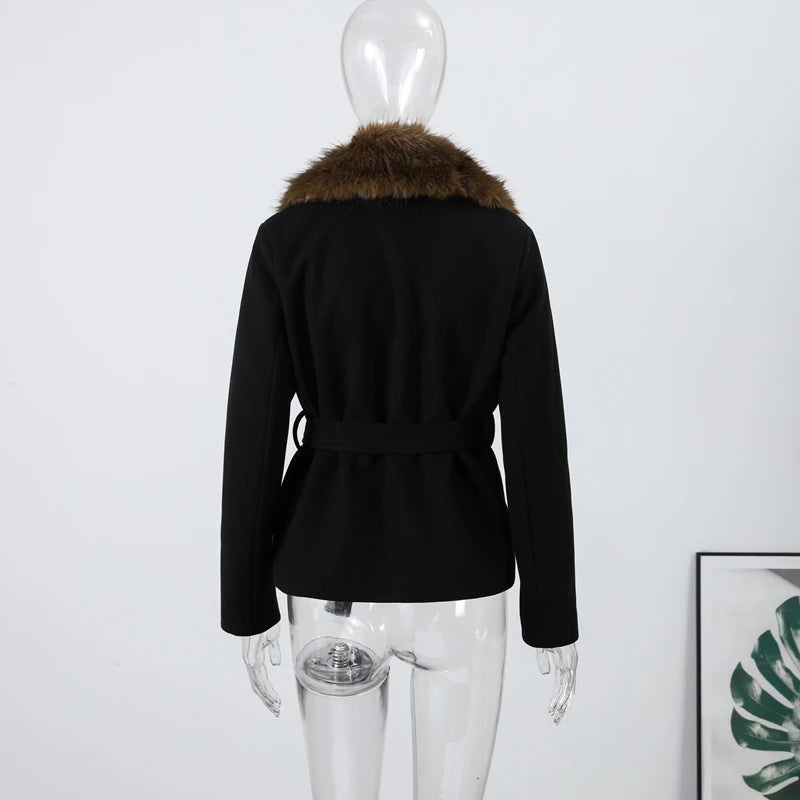 The Lace-Up Shawl-Collar Coat