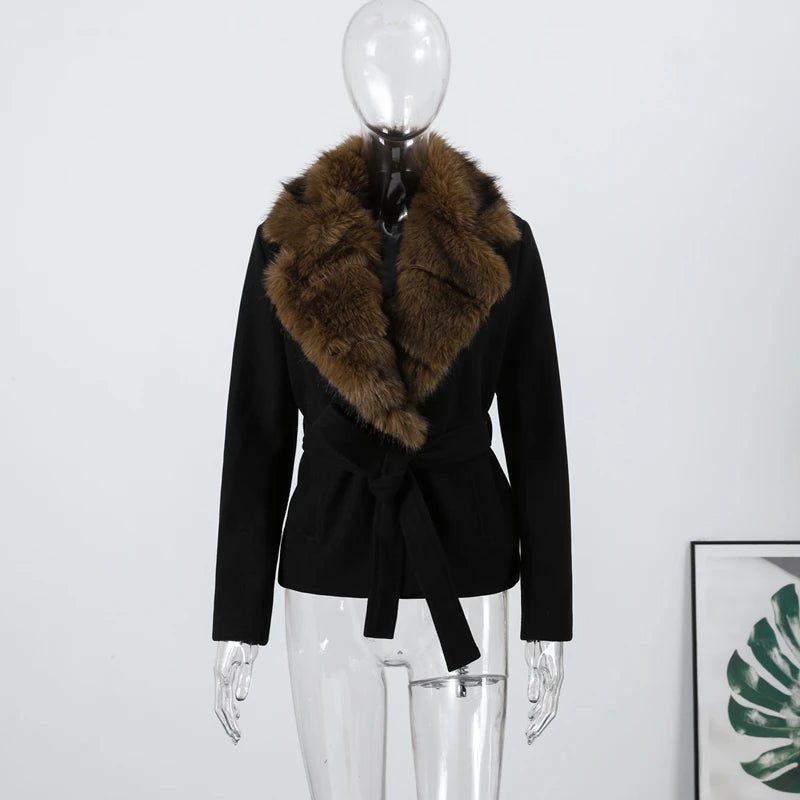 The Lace-Up Shawl-Collar Coat