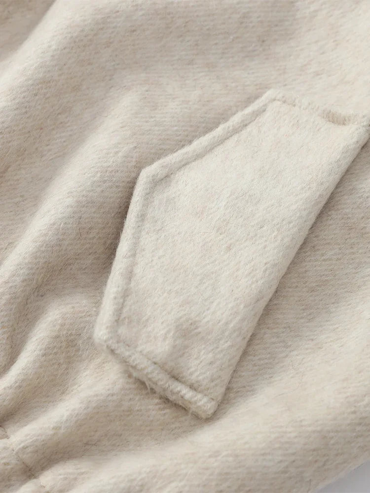 The Cruelty-Free Fur Trim Patchwork Coat
