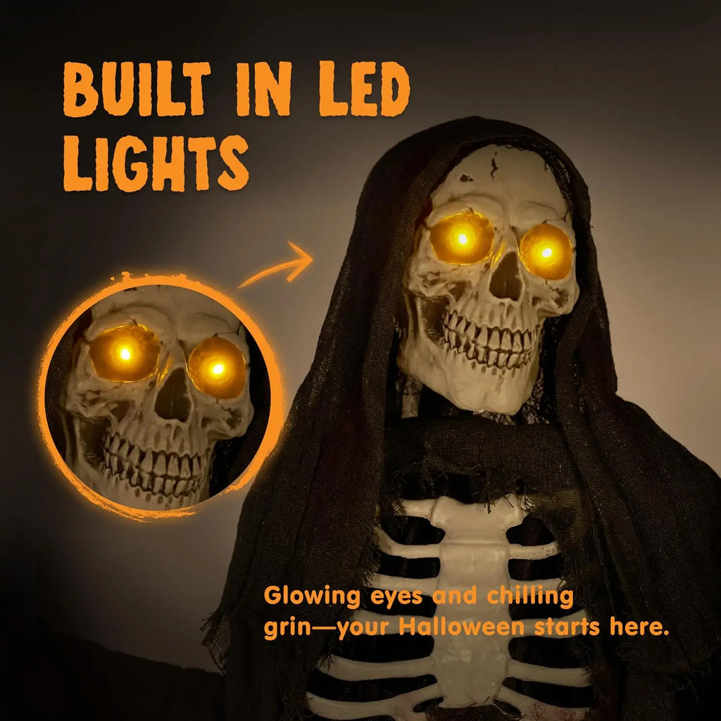 6 ft Animated Flying Grim Reaper with Light & Sound, view 3