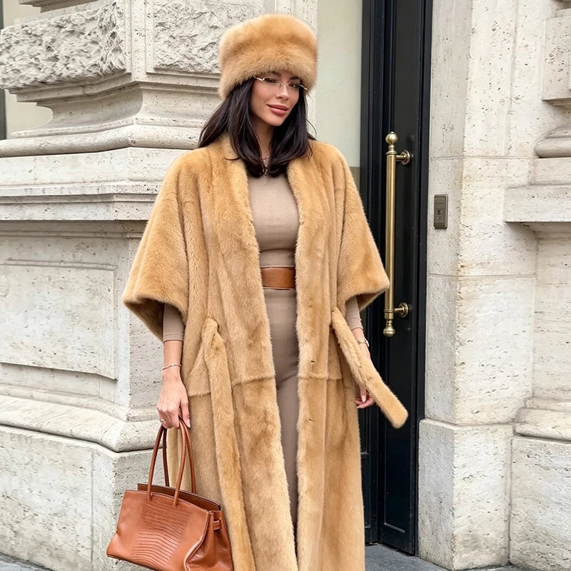 The Cruelty-Free Fur Shawl Maxi Coat