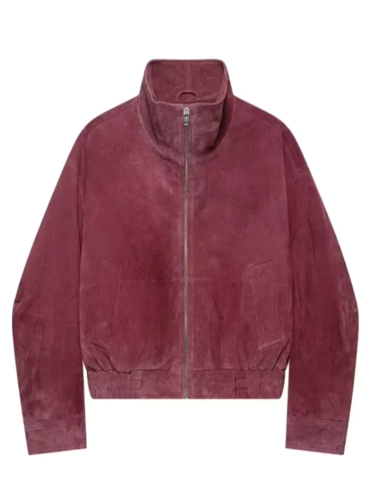 The Wine Stand-Collar Pilot Jacket