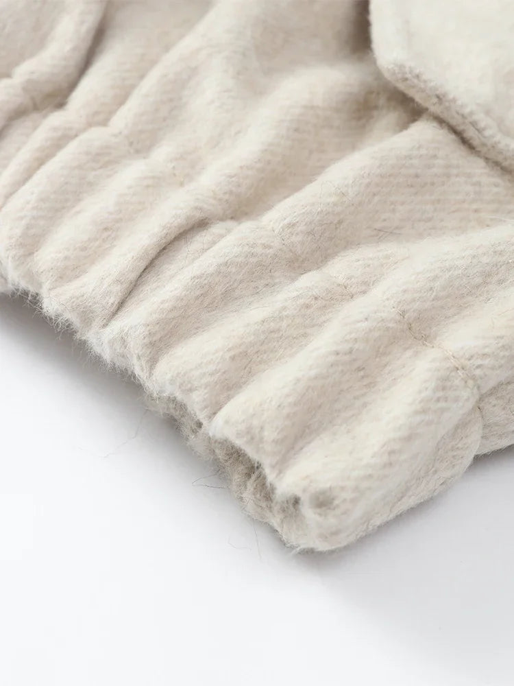 The Cruelty-Free Fur Trim Patchwork Coat