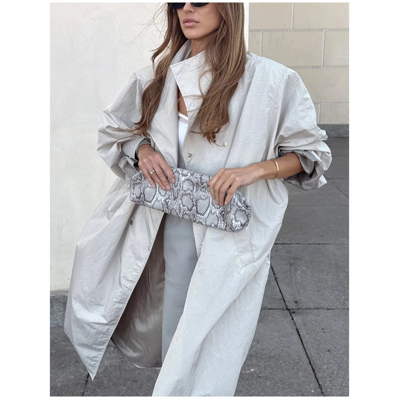 The Oversized Stand-Collar Trench