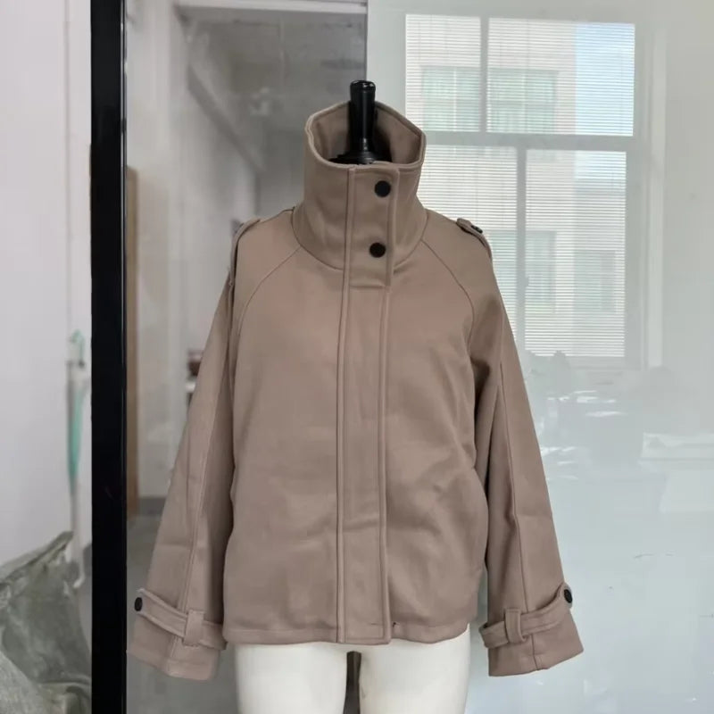 The Stand-Collar Boxy Jacket