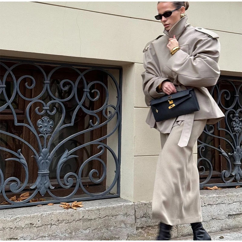 The Oversized Stand-Collar Trench