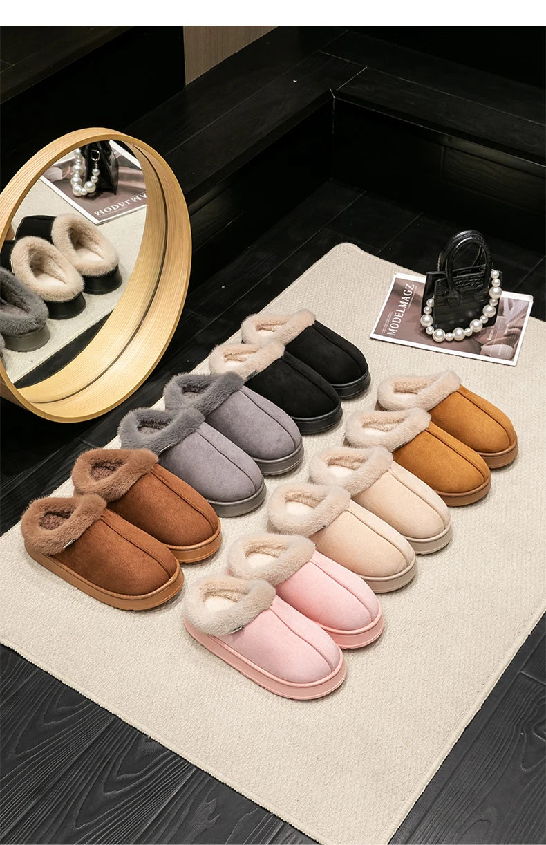 The Faux-Suede Platform Slipper