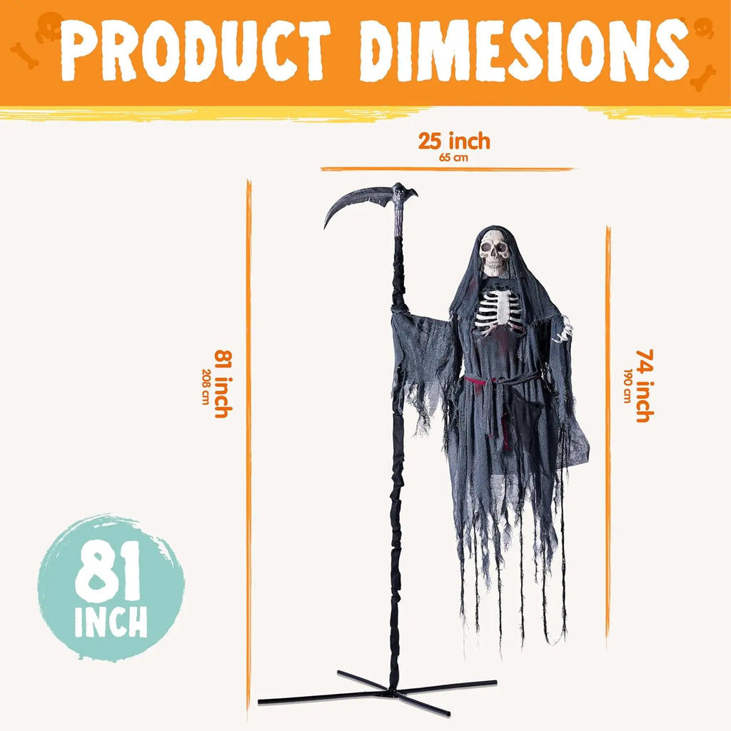 6 ft Animated Flying Grim Reaper with Light & Sound