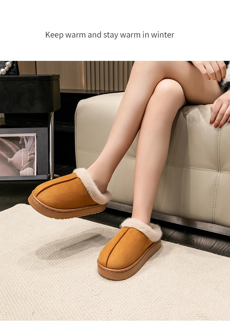The Faux-Suede Platform Slipper