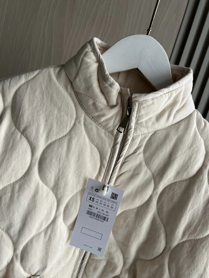 The Quilted High-Collar Jacket