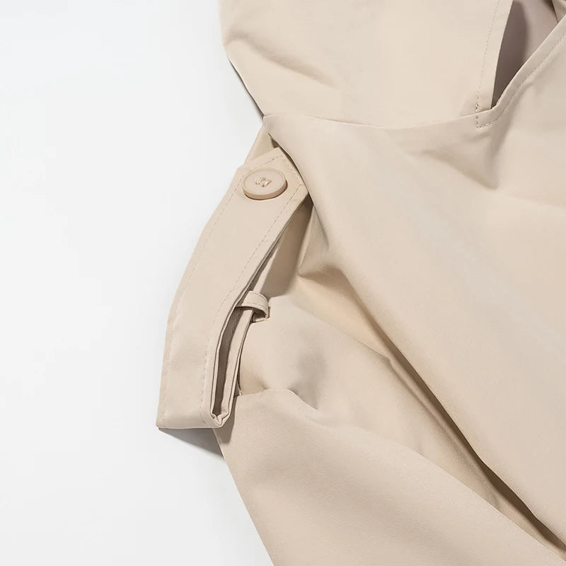The Lace-Up Belted Short Trench