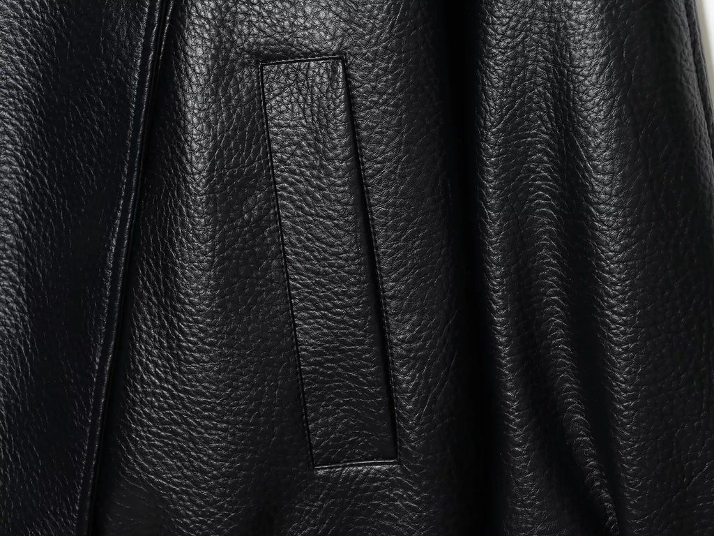 The Oversized Cruelty-Free Leather Jacket