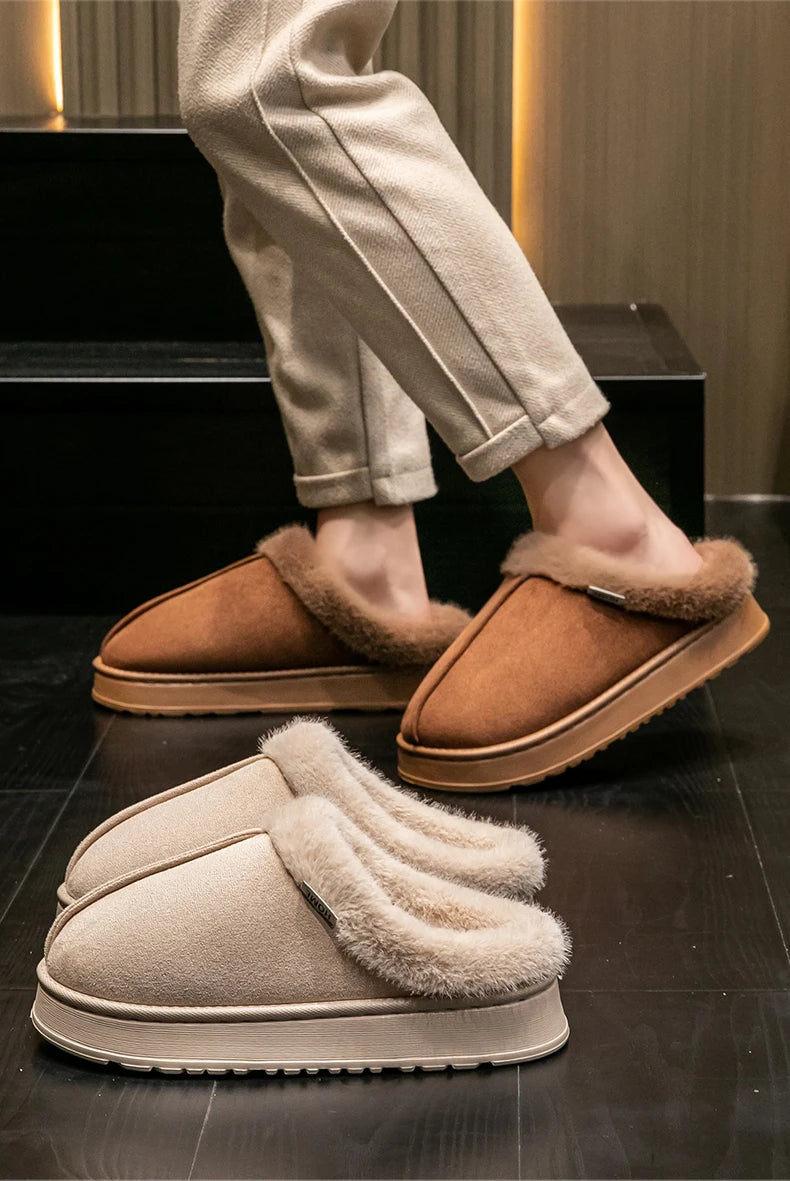 The Faux-Suede Platform Slipper