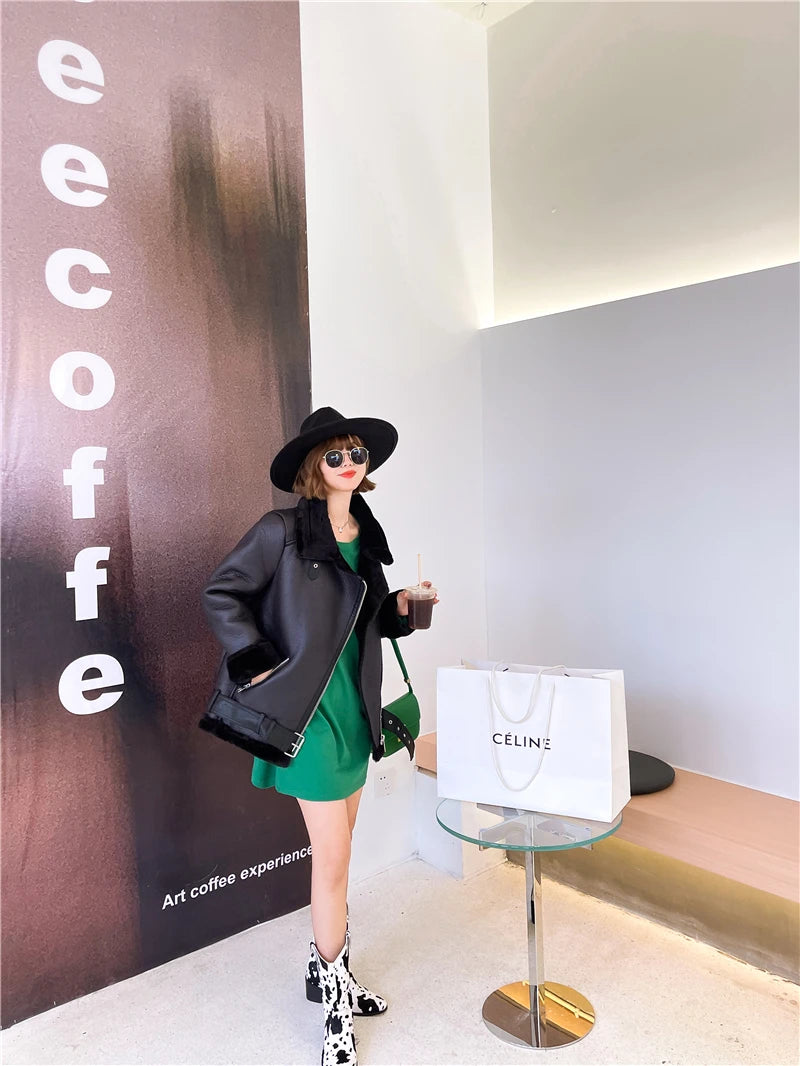 The Shearling-Look Aviator Jacket