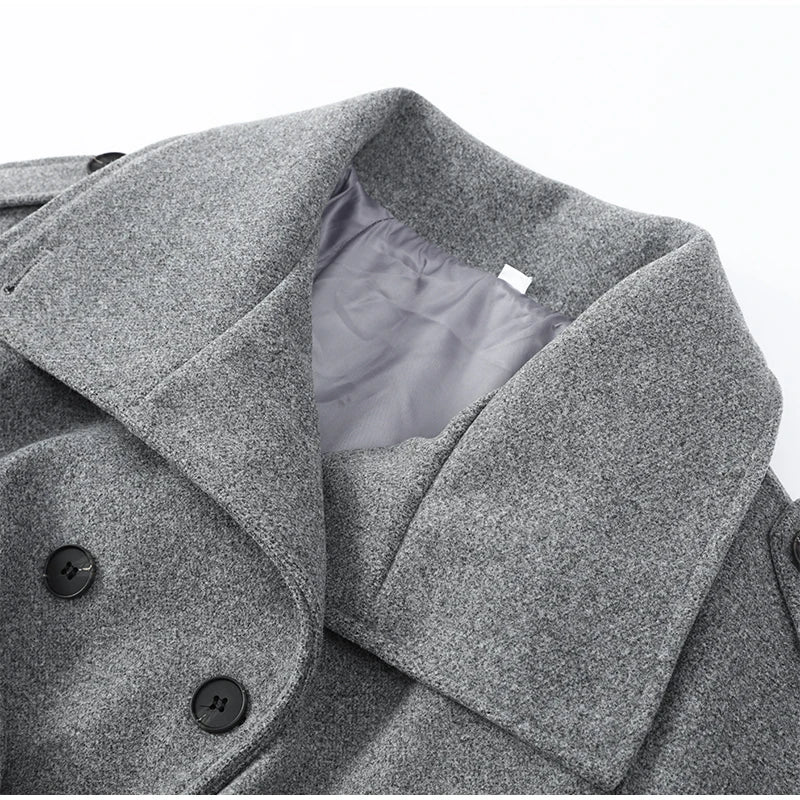 The High-Collar Lace-Up Overcoat