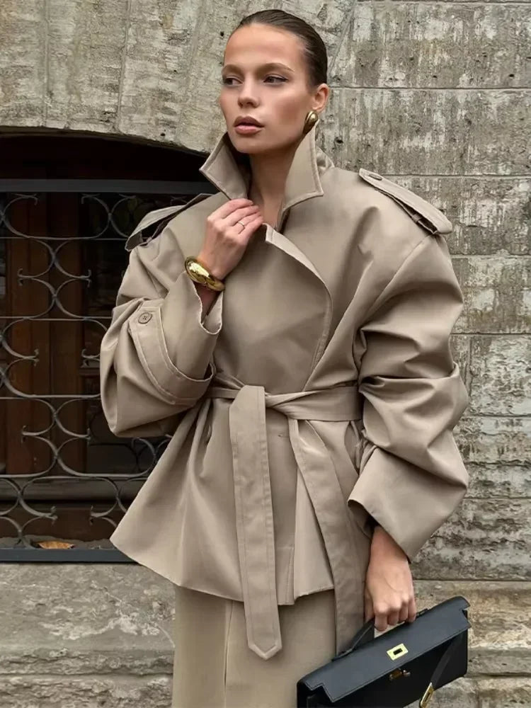 The V-Neck Belted Trench