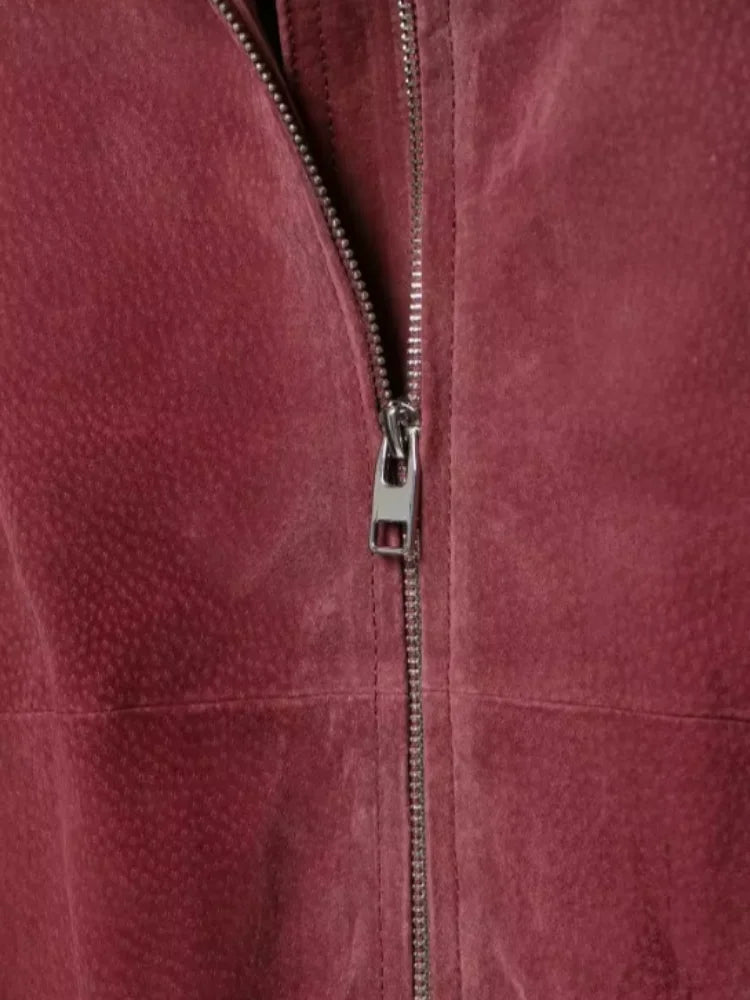 The Wine Stand-Collar Pilot Jacket